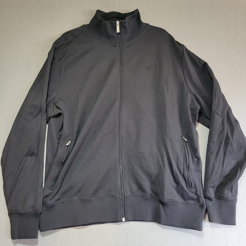Nike Sportswear Mens XXL Black Full Zip Track Jacket Vision 1 Embroidered Logo